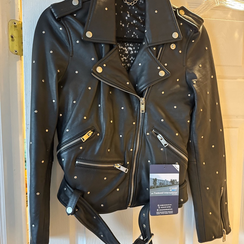 Studded Black Leather Jacket